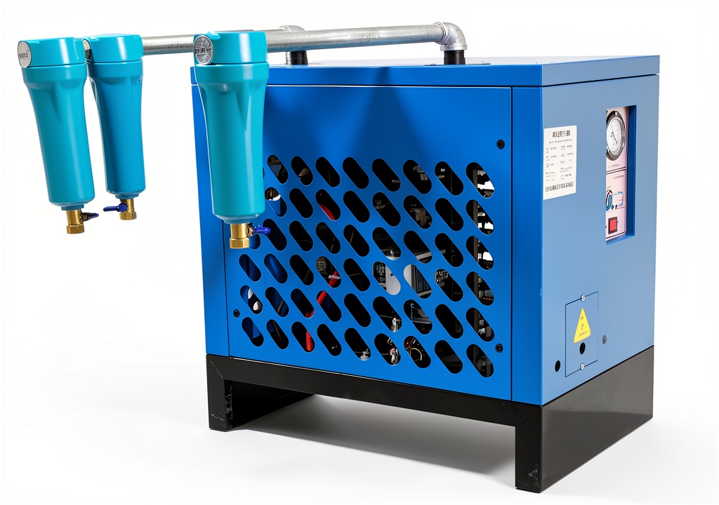 EQCOTWEA compressed air dryer unit with gauges and connections