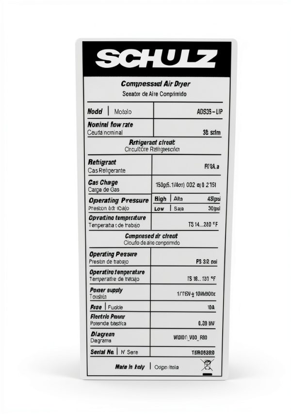 SCHULZ Refrigerated Air Dryer Filter Regulator Combo 35 CFM-3