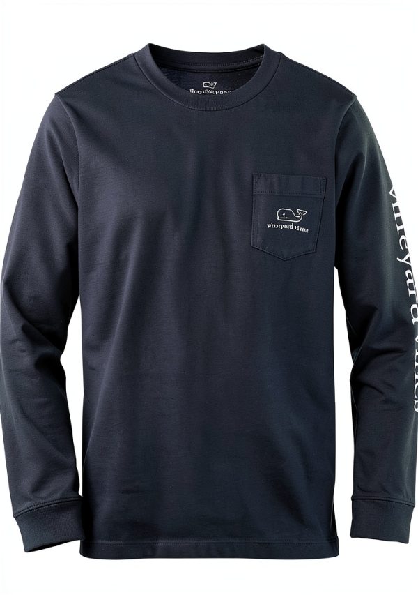 Vineyard Vines Boys Long Sleeve T Shirt Vintage Cotton Whale-1