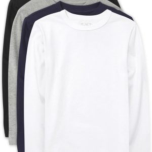 Boys Cotton T-Shirts 4-Pack The Childrens Place Long Sleeve-0