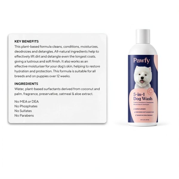 Pawfy Anti Itch Dog Shampoo Sensitive Skin Relief-3