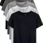 Boys Cotton T-Shirts 5 Pack Soft Breathable Multiple Colors-0