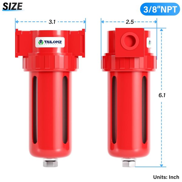 TAILONZ PNEUMATIC Desiccant Air Dryer Aluminum High Strength-1