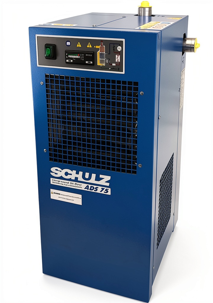 Schulz ADS-75-UP air compressor in a workshop setting