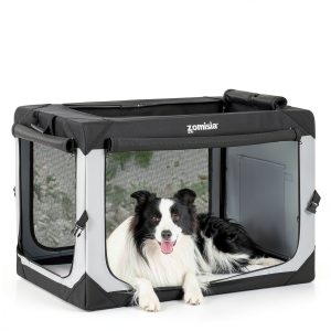 Apollo Grey Collapsible Dog Crate for Small Medium Large-0
