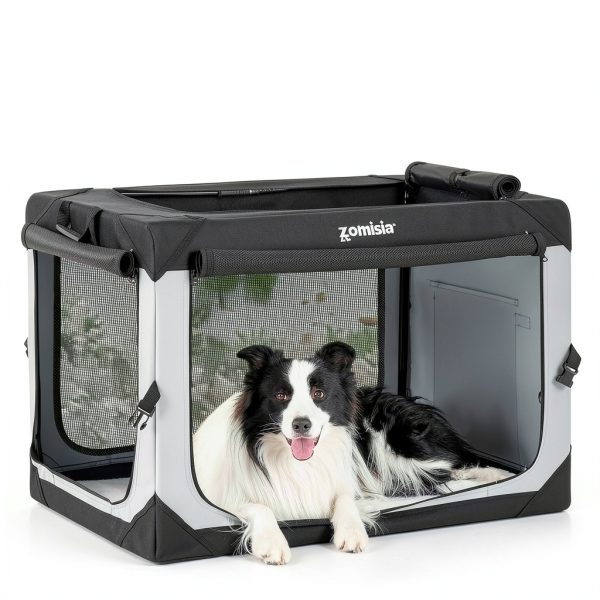 Apollo Grey Collapsible Dog Crate for Small Medium Large-0