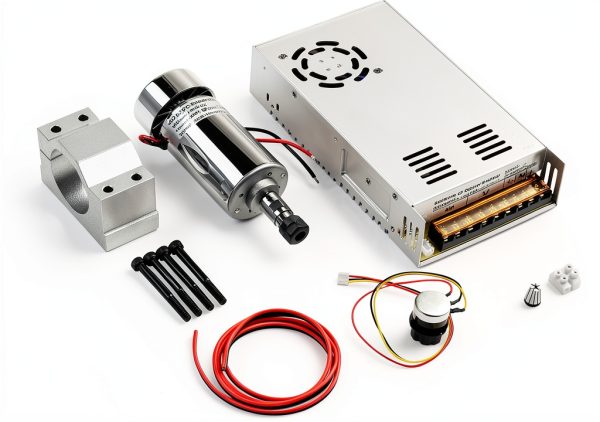 Genmitsu 300W Brush DC Spindle Motor with 0-48V Supply, 52mm Clamp-0