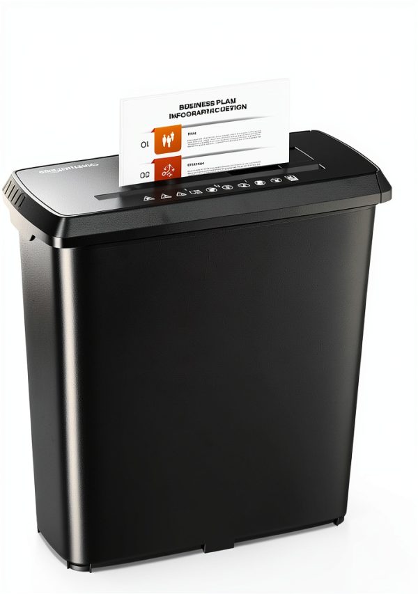 Amazon Basics Paper Shredder for Home and Office, 8-Sheet Strip Cut, CD/ Credit Card Shredder, 3.4 Gallon Wastebasket , Black-2