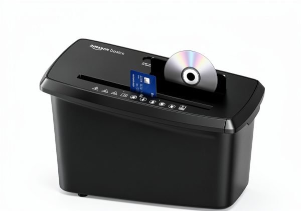 Amazon Basics Paper Shredder for Home and Office, 8-Sheet Strip Cut, CD/ Credit Card Shredder, 3.4 Gallon Wastebasket , Black-3