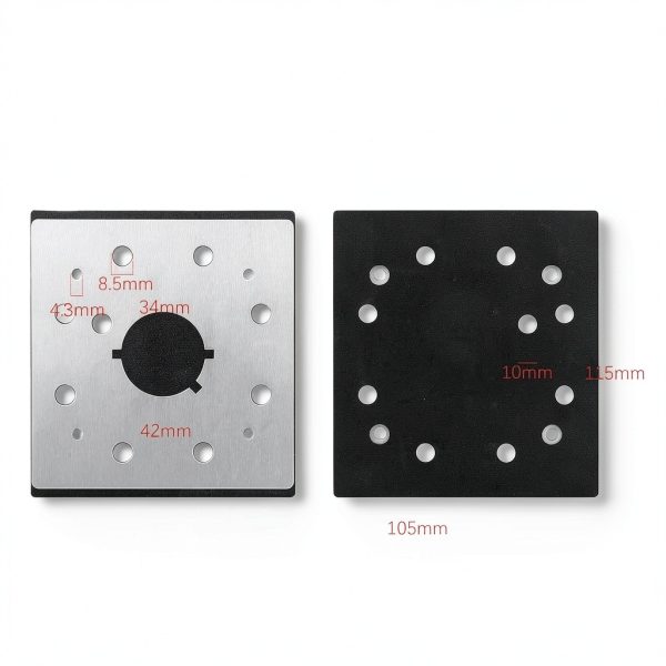 1/4 Sander Pad Backing Plate Replacement for DeWalt DW411 8 Vac Holes-1