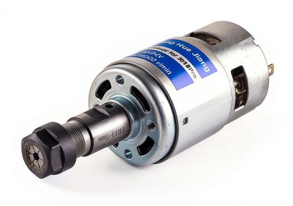 20000RPM 775 CNC Spindle Motor with 5mm ER11 Extension Shaft, Longer Working Life, DC 12-24V, High Power, Low Noise, Electrical DC Motor for 3018/3018 PRO CNC Router Machine-1