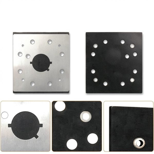 1/4 Sander Pad Backing Plate Replacement for DeWalt DW411 8 Vac Holes-5