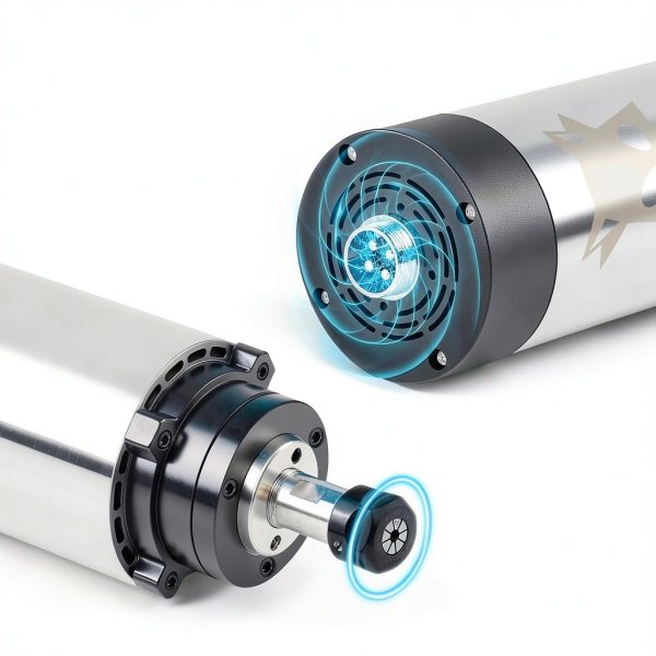 FoxAlien 1.5KW VFD Air Cooled CNC Spindle Motor Kit 65mm 24000RPM-2