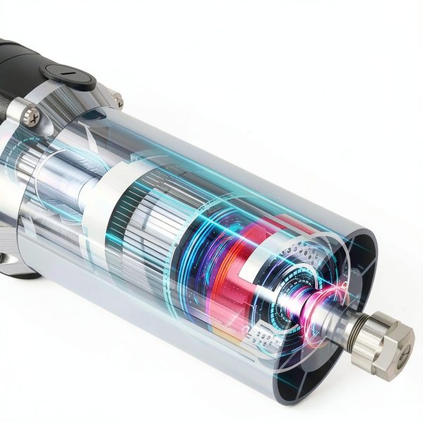 710W CNC Router Spindle Motor with Speed Display, 6-Speed Adjustable (7000–30000 RPM), 65mm Diameter, 1/4" ER11 Collet, Compatible with CNC Routers, Milling and Engraving Machines-4