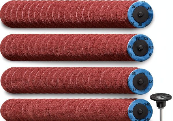 2 Inch Sanding Discs ADLABLD 120pcs with 1/4" Holder, Aluminum Oxide-0