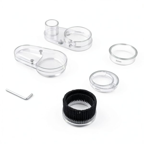 FoxAlien 69mm Diameter Dust Shoe for CNC Router Machine, Compatible with 52mm Spindle Motor and 65mm Router, Hose Diameter 38mm-6