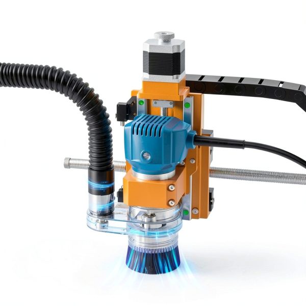FoxAlien 69mm Diameter Dust Shoe for CNC Router Machine, Compatible with 52mm Spindle Motor and 65mm Router, Hose Diameter 38mm-4