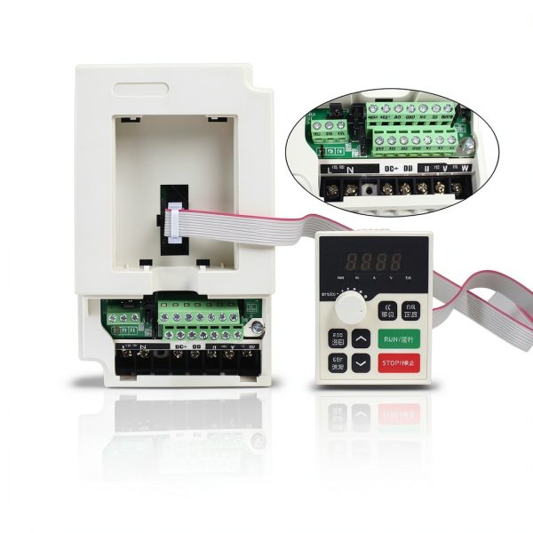 RATTMMOTOR 800W Water Cooled Spindle Kit, 65mm Spindle Motor 0.8KW 110V 400HZ+1.5KW VFD 110V Single to 3 Phase Inverter Variable Frequency Drive+65mm Spindle Mount+ER11 Collet+80W Water Pump for CNC-4