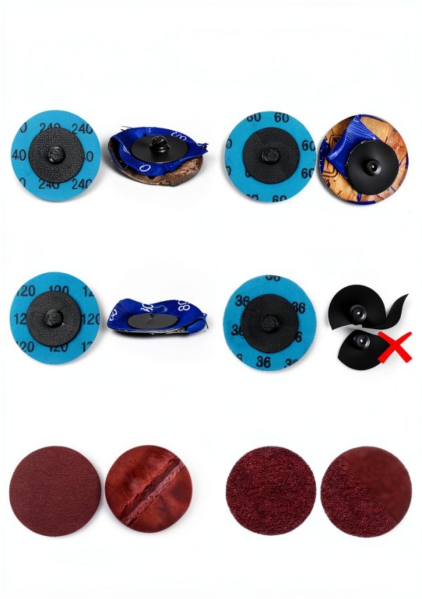2 Inch Sanding Discs ADLABLD 120pcs with 1/4" Holder, Aluminum Oxide-3