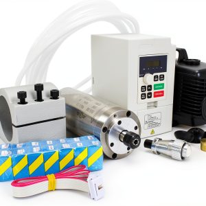 RATTMMOTOR 800W Water Cooled Spindle Kit, 65mm Spindle Motor 0.8KW 110V 400HZ+1.5KW VFD 110V Single to 3 Phase Inverter Variable Frequency Drive+65mm Spindle Mount+ER11 Collet+80W Water Pump for CNC-0