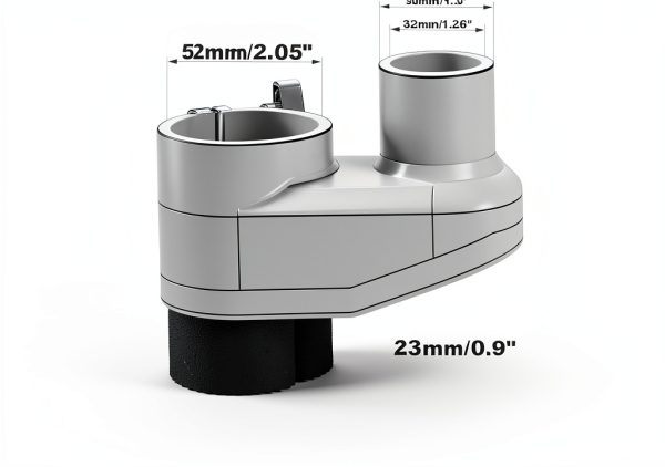 CNC ABS Dust Shoe CAMXTOOL 52mm – Magnetic Split Design, Nylon Brush-7